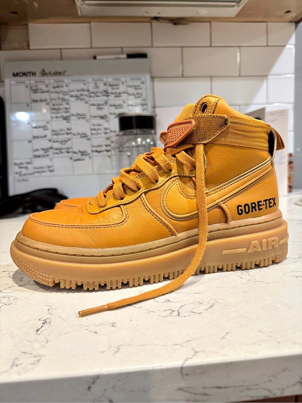 Nike Air Force 1 GORE-TEX Boot "Wheat" Sneakers in Brown